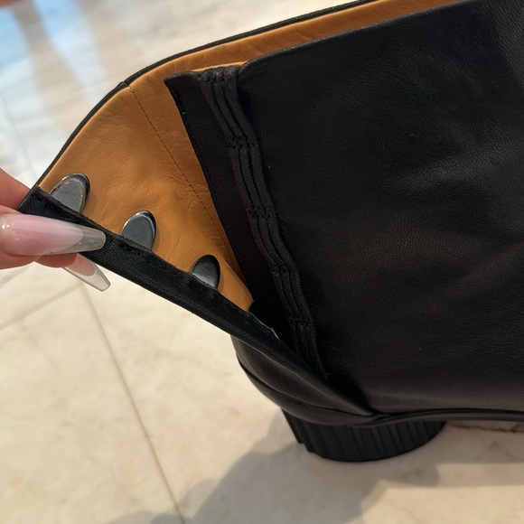 Exceptional quality black leather Japanese split toe tabi shoes boots sz9 - Picture 4 of 6